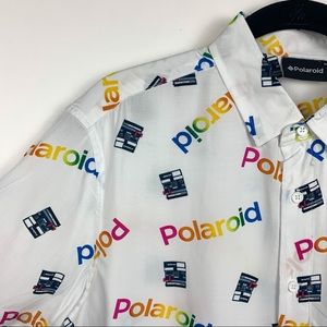 NWOT Polaroid Rainbow Pride S/S Button Up Shirt
